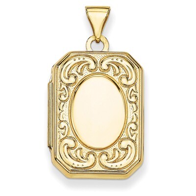 Rectangle Locket 14k Yellow Gold XL92, MPN: XL92, 886774129594