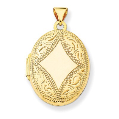 Oval Locket 14k Yellow Gold XL222, MPN: XL222, 886774127828