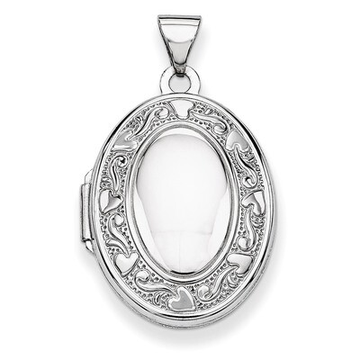 Oval Locket 14k White Gold XL210, MPN: XL210, 886774127750