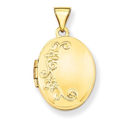 Floral Locket 14k Yellow Gold XL116, MPN: XL116, 886774127194