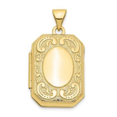 Yellow Gold Fancy Rectangle Locket 10k Gold 10XL92, MPN: 10XL92,