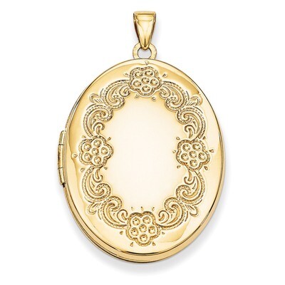 Floral Locket 14k Yellow Gold XL164, MPN: XL164, 886774127453