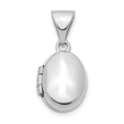 12mm Oval Locket Pendant 14k White Gold XL775, MPN: XL775, 886774016443