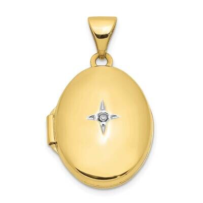 Oval Diamond Locket 10k Gold 10XL153, MPN: 10XL153,