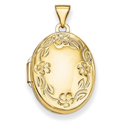 Hand Engraved Locket 14k Yellow Gold XL113, MPN: XL113, 886774127187