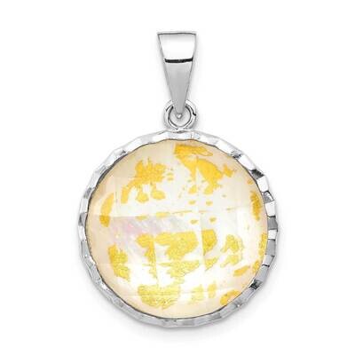 MOP Pendant Sterling Silver Rhodium-plated QP5107, MPN: QP5107, 883957872575