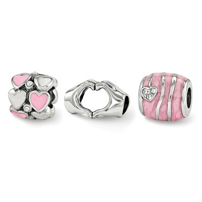 Hearts of Love Boxed Bead Set Sterling Silver QRSET138, MPN: QRSET138, 191101789106