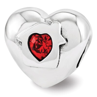 Swarovski Love Resides Heart Bead - Sterling Silver QRS3442, MPN: QRS3442, 886774964096