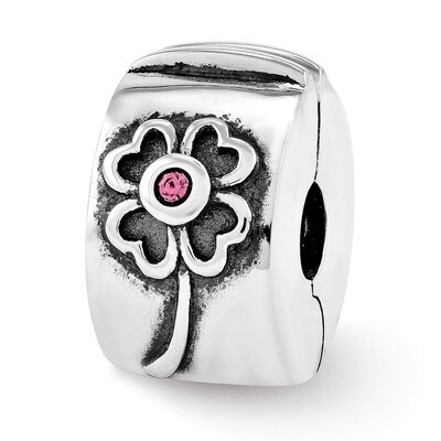 Swarovski Flower Clip Bead - Sterling Silver QRS3435, MPN: QRS3435, 886774963235