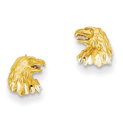 Eagle Earrings 14k Gold Diamond-cut TF539, MPN: TF539, 886774118598