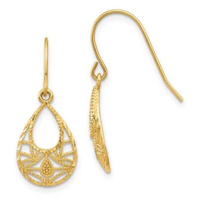 Dangle Earrings 14k Gold Diamond-cut YE1862, MPN: YE1862, 716838333936