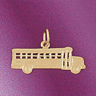 Dazzlers Jewelry Bus Pendant Necklace Charm Bracelet in Yellow, White or Rose Gold 4356, MPN: DZ-43…