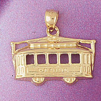 Dazzlers Jewelry Classic Bus Pendant Necklace Charm Bracelet in Yellow, White or Rose Gold 4375, MP…