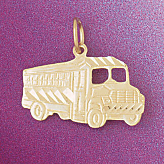 Dazzlers Jewelry Bus Pendant Necklace Charm Bracelet in Yellow, White or Rose Gold 4354, MPN: DZ-43…