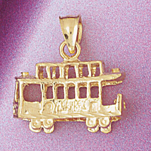 Dazzlers Jewelry Classic Bus Pendant Necklace Charm Bracelet in Yellow, White or Rose Gold 4381, MP…