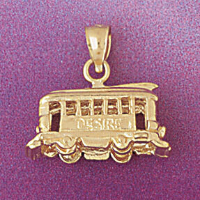 Dazzlers Jewelry Classic Bus Pendant Necklace Charm Bracelet in Yellow, White or Rose Gold 4376, MP…