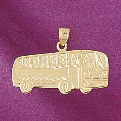 Dazzlers Jewelry Bus Pendant Necklace Charm Bracelet in Yellow, White or Rose Gold 4353, MPN: DZ-43…