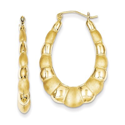 Satin Hollow Fancy Earrings 10k Gold 10ER156, MPN: 10ER156, 883957895208