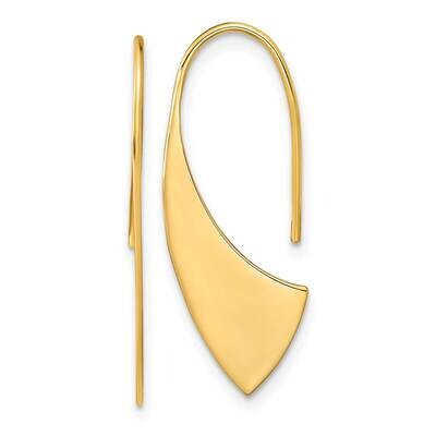 Fancy Dangle Earrings 14k Gold Polished TF2172, MPN: TF2172, 191101801570
