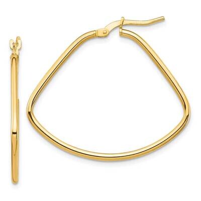 Fancy Hoop Earrings 14k Gold Polished  TF1426, MPN: TF1426, 191101987601