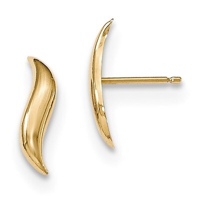 Fancy Post Earrings 14k Gold Polished YE1723, MPN: YE1723, 191101454233