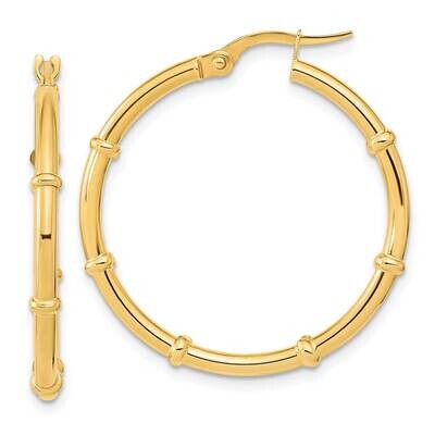 Fancy Hoop Earrings 14k Gold Polished TF2011, MPN: TF2011, 883957987026