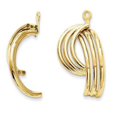 Fancy Earring Jackets 14k Gold Polished T572J, MPN: T572J, 886774118123