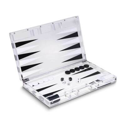 Clear Acrylic 14 Backgammon Set GM24163, MPN: GM24163, 797140405672