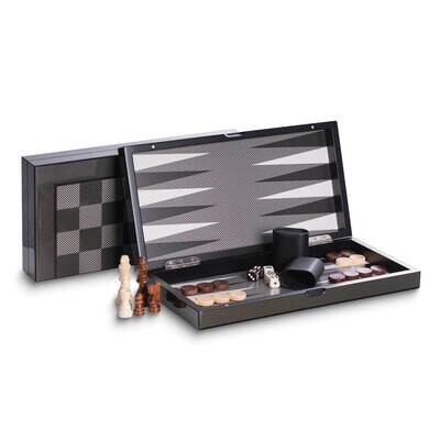 Wood and Carbon Fiber Backgammon and Chess Set GM24170, MPN: GM24170, 797140405740