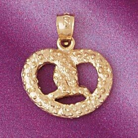Dazzlers Jewelry Cookies Pendant Necklace Charm Bracelet in Yellow, White or Rose Gold 6884, MPN: D…