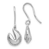 Fortune Cookie Earrings 14k White Gold Diamond EM3998-015-WA, MPN: EM3998-015-WA, 883957260891