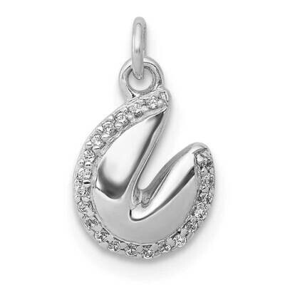 1/20Ct. Diamond Fortune Cookie Pendant 14k White Gold PM3998-006-WA, MPN: PM3998-006-WA, 8839575044…