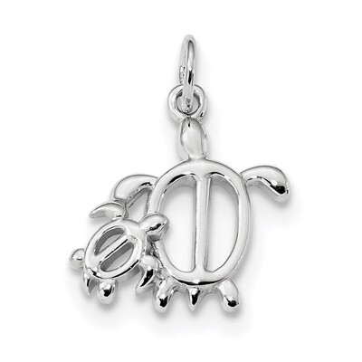 Turtles Pendant Sterling Silver Rhodium-plated QC9280, MPN: QC9280, 886774104379