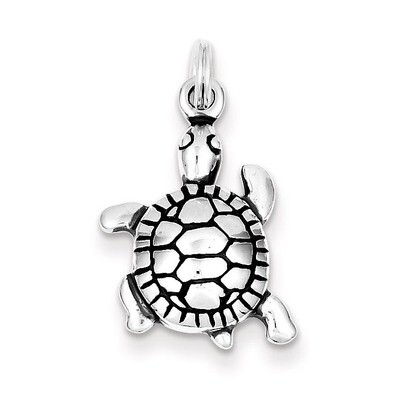 Antique Turtle Charm Sterling Silver QC4906, MPN: QC4906, 883957911953