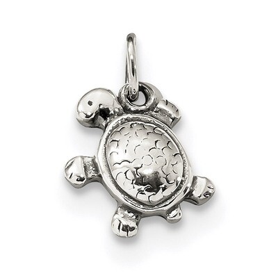 Turtle Charm Sterling Silver Antiqued QC9277, MPN: QC9277, 883957953007