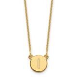 Tiny Circle Block Initial Letter I Necklace 14k Gold XNA722Y/I, MPN: XNA722Y/I, 196904084014