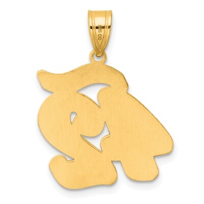 Script Number 42 Pendant 14k Gold Polished SCN42, MPN: SCN42, 196904078358