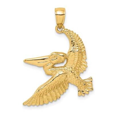 Flying Pelican Charm 14k Gold 2-D K8062, MPN: K8062, 63721806023