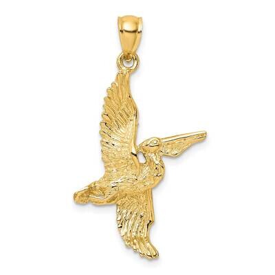 Pelican Flying Charm 14k Gold 3-D K7741, MPN: K7741, 637218013197