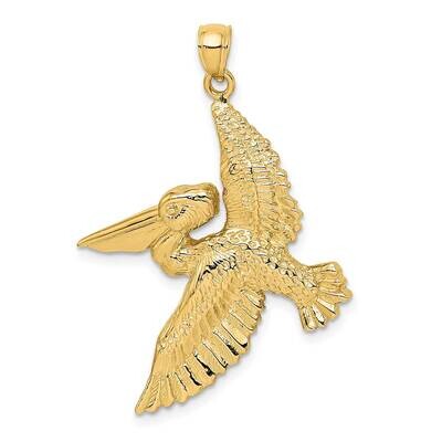 Flying Pelican Charm 14k Gold 2-D K7948, MPN: K7948, 637218048144