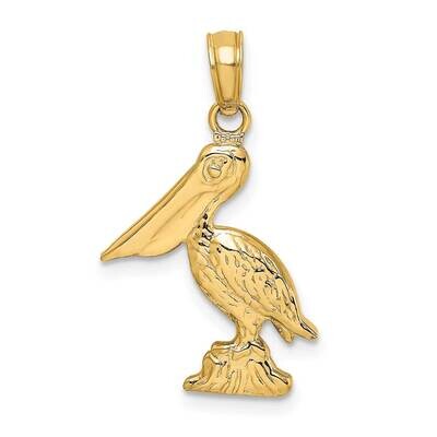Sm Pelican Standing Charm 14k Gold 3-D K7661, MPN: K7661, 637218164578