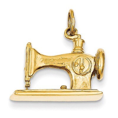 Antique Sewing Machine Charm 14k Gold A1212, MPN: A1212, 883957897387