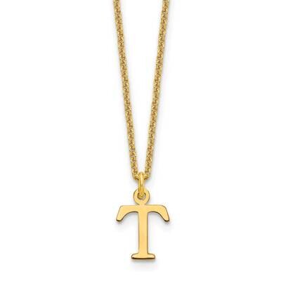 Letter T Initial Pendant with Chain 14k Gold Cutout XNA727Y/T, MPN: XNA727Y/T, 191101672590