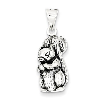 Squirrel Charm Antiqued Sterling Silver QC4105, MPN: QC4105, 883957909622
