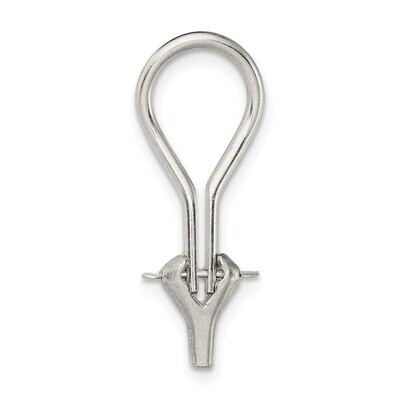 .96 x .37 inch Omega Clip Earring Component Sterling Silver SS3209, MPN: SS3209,