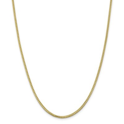 18 Inch 2.0mm Franco Chain 10k Gold 10FR065-18, MPN: 10FR065-18, 191101597060