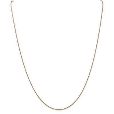 1.4mm Round Snake Chain 22 Inch 14k Gold SNA120-22, MPN: SNA120-22, 883957170510