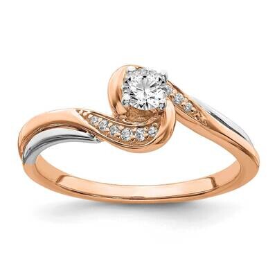 White &amp; Rose Gold Diamond Complete Engagement Ring 10k Gold RM6390E-027-0WRAA, MPN: RM6390E-027-0WR…