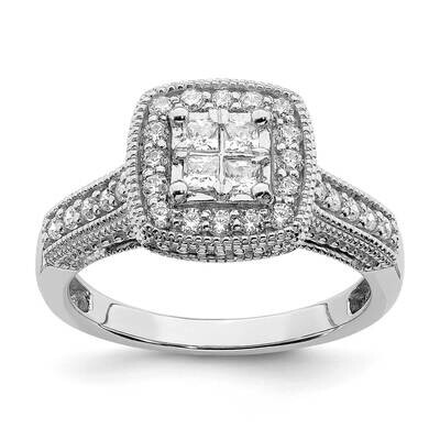 Diamond Diamond Engagement Ring 14k White Gold RM6440E-062-WAA, MPN: RM6440E-062-WAA,