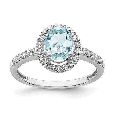 Aquamarine Diamond Halo Engagement Ring 14k White Gold RM6354E-AQ-030-WAA, MPN: RM6354E-AQ-030-WAA,…